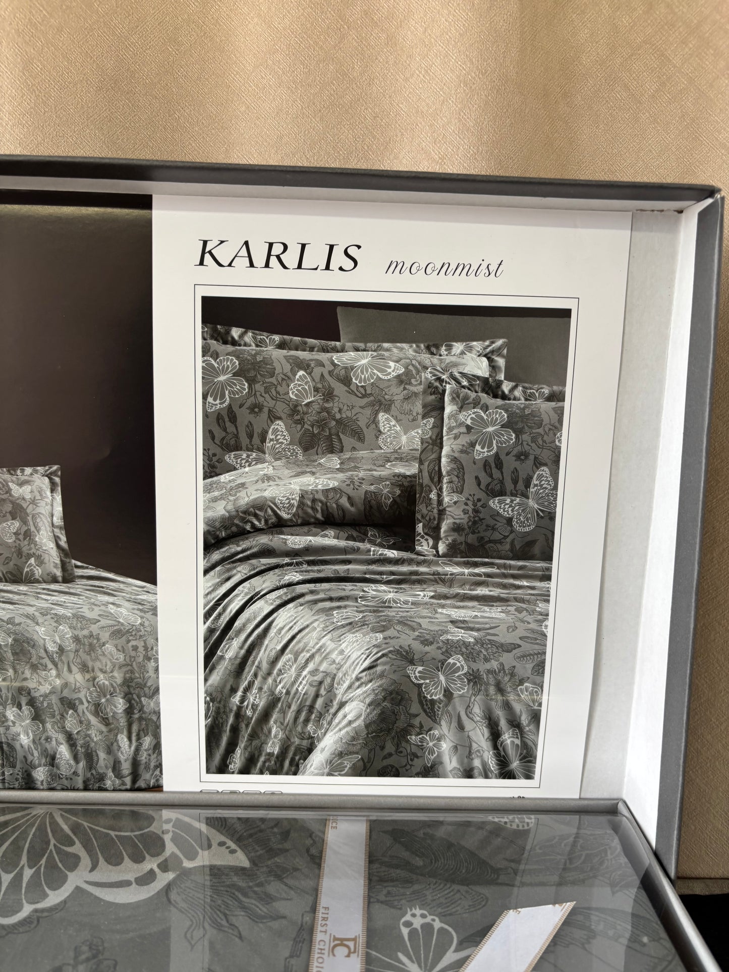 Turkiškas 6 dalių patalynės komplektas ,,KARLIS””